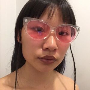 ❌SOLD❌Pink and Clear Cat Eye Sunglasses